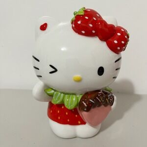 Hello Kitty Strawberry Ceramic Figurine Cute Kawaii Collectible